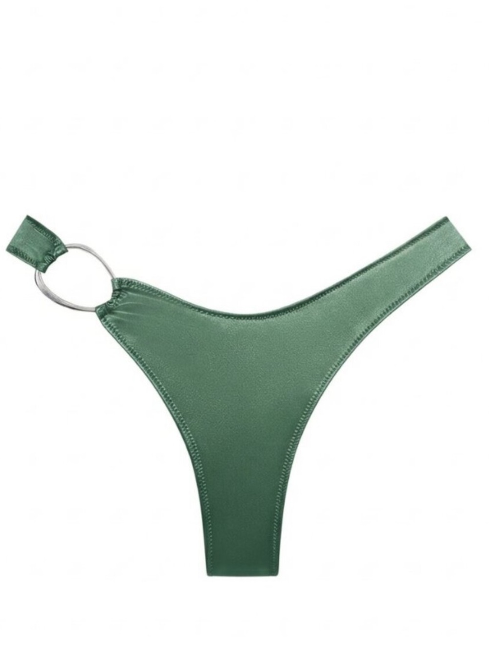 New! Tropic of C Green Ring Curve Bikini Bottom Small 34333